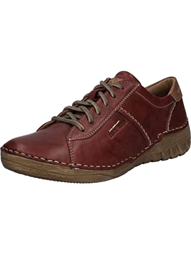 Josef Seibel Damen Low-Top Sneaker Felicia 02,Weite G (Normal),Wechselfußbett,Laufschuhe,schnürschuhe,schnürer,Rot (Bordo-Kombi),39 EU von Josef Seibel