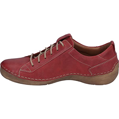 Josef Seibel Damen Low-Top Sneaker Fergey 56,Weite G (Normal),Wechselfußbett,Laufschuhe,schnürschuhe,schnürer,Halbschuhe,rot,38 EU von Josef Seibel