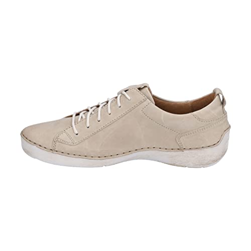 Josef Seibel Damen Low-Top Sneaker Fergey 56,Weite G (Normal),Wechselfußbett,schnürschuhe,schnürer,Halbschuhe,Creme,42 EU von Josef Seibel