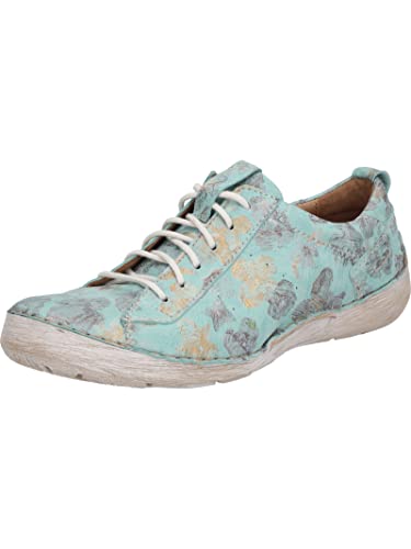 Josef Seibel Damen Low-Top Sneaker Fergey 56,Weite G (Normal),Wechselfußbett,Strassenschuhe,Freizeitschuhe,Grün (Mint-Multi),38 EU von Josef Seibel