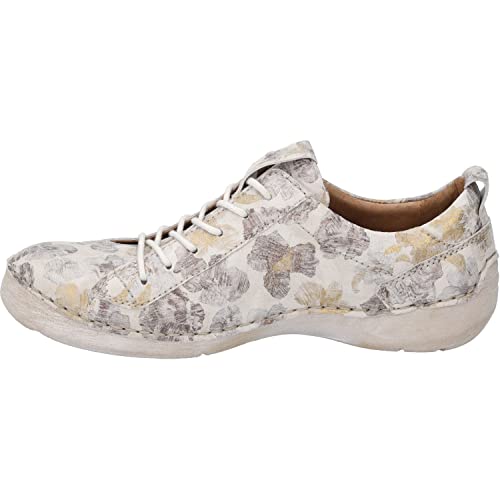 Josef Seibel Damen Low-Top Sneaker Fergey 56,Weite G (Normal),Wechselfußbett,schnürer,Halbschuhe,straßenschuhe,Beige (Creme-Multi),44 EU von Josef Seibel