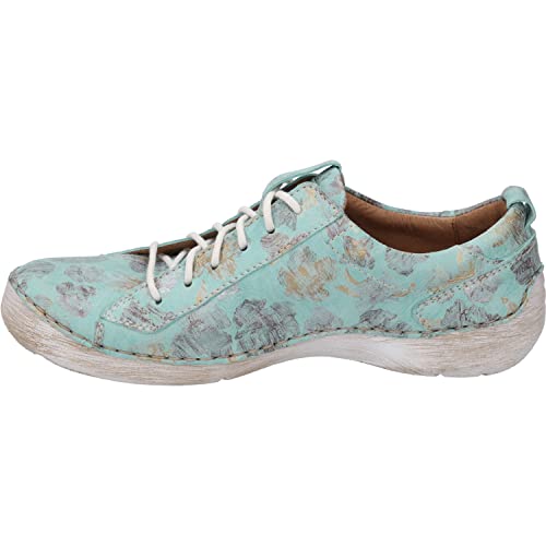 Josef Seibel Damen Low-Top Sneaker Fergey 56,Weite G (Normal),Wechselfußbett,schnürer,Halbschuhe,straßenschuhe,Grün (Mint-Multi),40 EU von Josef Seibel