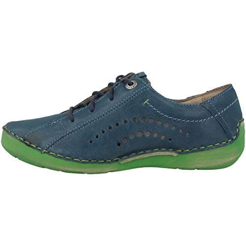 Josef Seibel Damen Low-Top Sneaker Fergey 73,Weite G (Normal),Wechselfußbett,Strassenschuhe,Sportschuhe,Turnschuhe,Blau (Azur-Kombi),37 EU / 4 UK von Josef Seibel