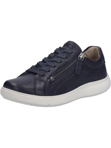 Josef Seibel Damen Low-Top Sneaker Megan 01,Weite G (Normal),Wechselfußbett,Freizeitschuhe,Laufschuhe,schnürschuhe,dunkelblau,40 EU von Josef Seibel