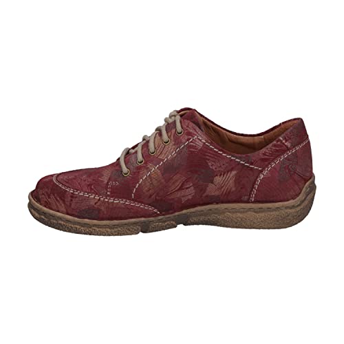 Josef Seibel Damen Low-Top Sneaker Neele 02,Weite G (Normal),Wechselfußbett,Turnschuhe,Laufschuhe,schnürschuhe,Rot (Carmin) / 460,36 EU von Josef Seibel