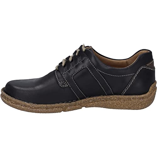 Josef Seibel Damen Low-Top Sneaker Neele 44,Weite G (Normal),Wechselfußbett,Laufschuhe,schnürschuhe,schnürer,schwarz-Kombi,38 EU von Josef Seibel