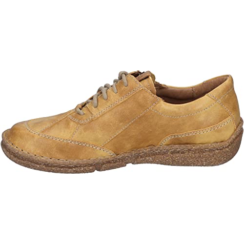 Josef Seibel Damen Low-Top Sneaker Neele 54,Weite G (Normal),Wechselfußbett,schnürer,Women's,Woman,Lady,Ladies,Gelb (Amber-Kombi),39 EU / 6 UK von Josef Seibel