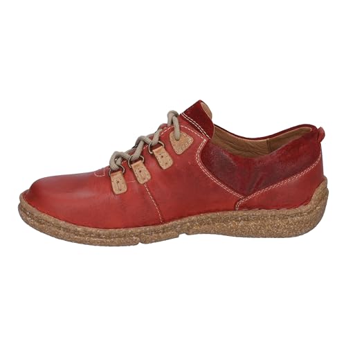 Josef Seibel Damen Low-Top Sneaker Neele 58,Weite G (Normal),Wechselfußbett,Strassenschuhe,Sportschuhe,Freizeitschuhe,rot-Kombi,39 EU von Josef Seibel