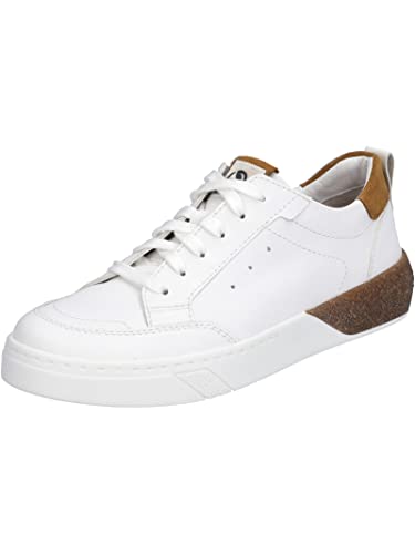 Josef Seibel Damen Low-Top Sneaker Wilma 03,Weite G (Normal),Wechselfußbett,Laufschuhe,schnürschuhe,schnürer,Weiß (Weiss-braun),39 EU von Josef Seibel