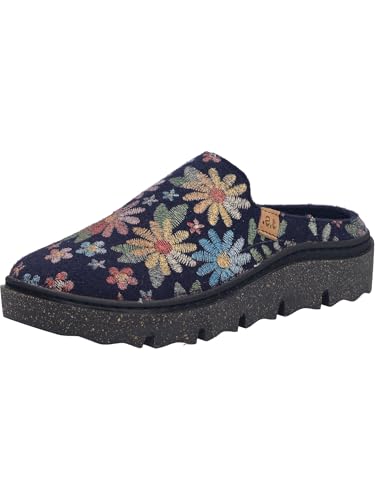 Josef Seibel Damen Pantoffeln Carmaux.01,Weite G (Normal),Wechselfußbett,Backless Slipper,Gartenschuhe,Puschen,Ocean-Multi,37 EU von Josef Seibel