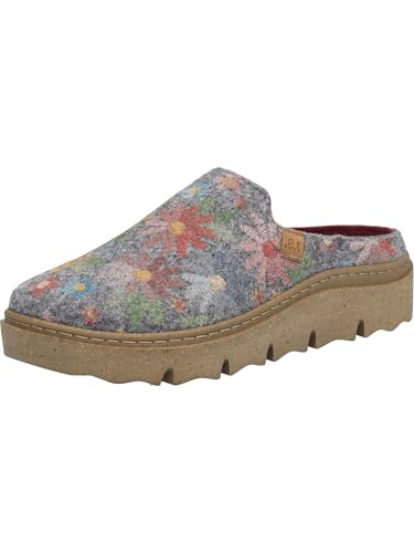 Josef Seibel Damen Pantoffeln Carmaux.01,Weite G (Normal),Wechselfußbett,gaeste-Hausschuhe,hausschlappen,hauslatsch,grau-Multi,39 EU von Josef Seibel