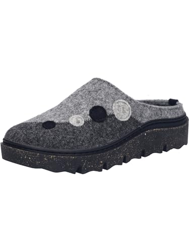 Josef Seibel Damen Pantoffeln Carmaux.04,Weite G (Normal),Wechselfußbett,schluepfschuhe,Slides,Slip-ons,Mules,anthrazit-Multi,37 EU von Josef Seibel