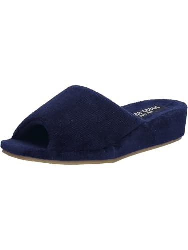 Josef Seibel Damen Pantoffeln Marseille 01, Frauen Hausschuhe,Weite G (Normal),finken,schlapen,Home-Slipper,patschen,dunkelblau,37.5 EU von Josef Seibel