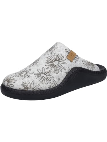 Josef Seibel Damen Pantoffeln Monaco D 04,Weite F 1/2 (Schmal),Pantoletten,Latschen,Schlappen,gaeste-Hausschuhe,Offwhite-Kombi,38 EU von Josef Seibel