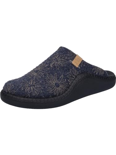 Josef Seibel Damen Pantoffeln Monaco D 04,Weite F 1/2 (Schmal),Schlupfschuhe,schluepfschuhe,Slip-ons,Mules,dunkelblau-Kombi,42 EU von Josef Seibel
