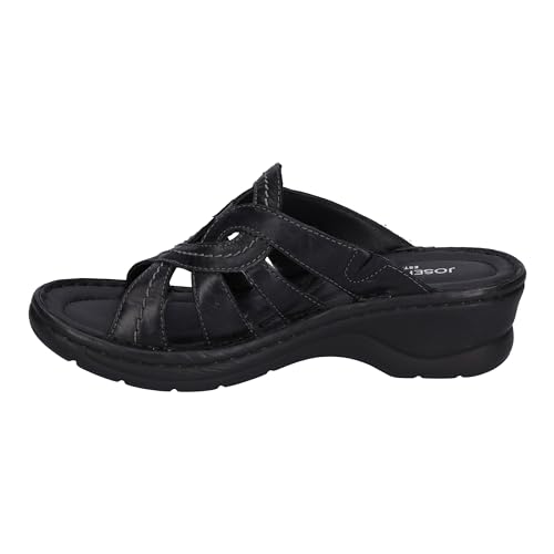 Josef Seibel Damen Pantoletten Catalonia 01, Frauen Slipper,Weite G (Normal),schluepfschuhe,Slides,Slip-ons,Gartenschuhe,schwarz,36 EU von Josef Seibel