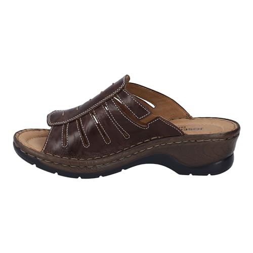 Josef Seibel Damen Pantoletten Catalonia 77,Weite G (Normal),Slides,Slip-ons,Backless Slipper,Gartenschuhe,Sommerschuhe,Braun (Brandy),40 EU / 6.5 UK von Josef Seibel