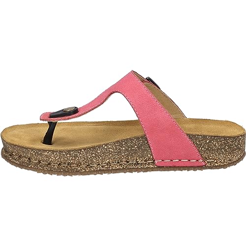 Josef Seibel Damen Pantoletten Hannah 09, Frauen Slipper,Weite G (Normal),zehentrenner,schlupfschuhe,schluepfschuhe,slides,pink,39 EU von Josef Seibel