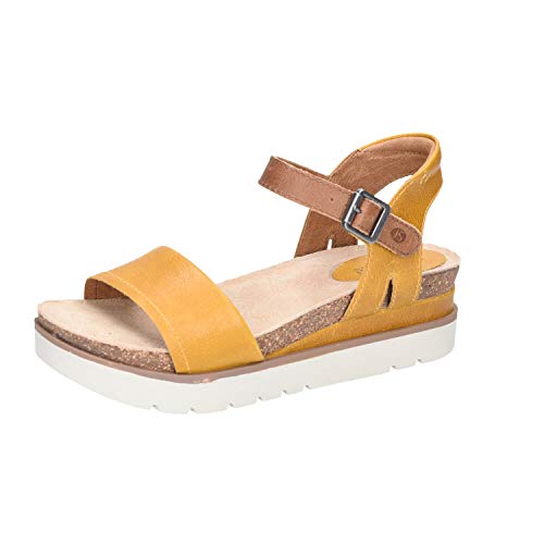 Josef Seibel Damen Plateausandalen Clea 01,Weite G (Normal),women's,woman,plateausandaletten,sommerschuhe,dicke,sohle,Gelb (gelb-kombi),39 EU / 6 UK von Josef Seibel