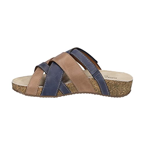 Josef Seibel Damen Plateausandalen Tonga 74, Frauen Sandalen,Weite G (Normal),strandschuhe,plateausandaletten,bequem,Blau (jeans-kombi),39 EU von Josef Seibel