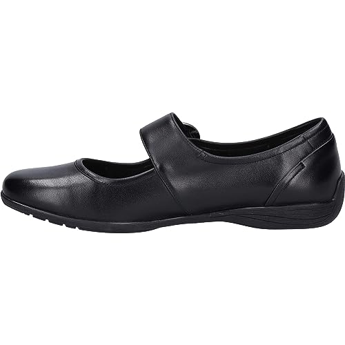 Josef Seibel Damen Riemchenballerinas Fenja 18, Frauen Flats,Weite G (Normal),Ausgehschuhe,Abendschuhe,Slip-ons,Black-Black,42 EU von Josef Seibel