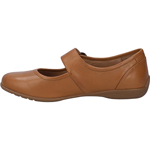 Josef Seibel Damen Riemchenballerinas Fenja 18, Frauen Flats,Weite G (Normal),Ausgehschuhe,Abendschuhe,Slip-ons,Mary-Jane,Braun (Camel),43 EU von Josef Seibel