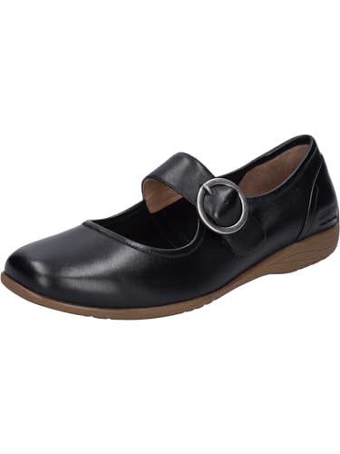 Josef Seibel Damen Riemchenballerinas Fenja 18, Frauen Flats,Weite G (Normal),Ballerina-Schuhe,Ballett-Schuhe,flach,schwarz,38 EU von Josef Seibel