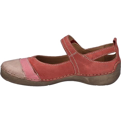 Josef Seibel Damen Riemchenballerinas Fergey 51,Weite G (Normal),Wechselfußbett,Ballet-Flats,Ausgehschuhe,Hibiscus-Multi,39 EU von Josef Seibel