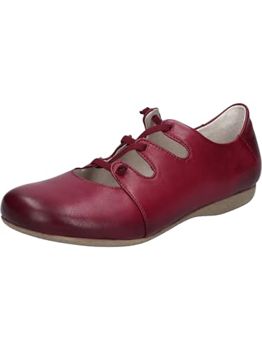 Josef Seibel Damen Riemchenballerinas Fiona 04, Frauen Flats,Weite G (Normal),Ballet-Flats,flach,Ausgehschuhe,Abendschuhe,Berry,42 EU von Josef Seibel