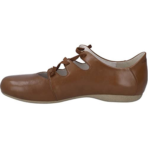 Josef Seibel Damen Riemchenballerinas Fiona 04, Frauen Flats,Weite G (Normal),Gummizug,Ballerinen,Pumps,Halbschuhe,flach,Braun (Cognac),37 EU von Josef Seibel