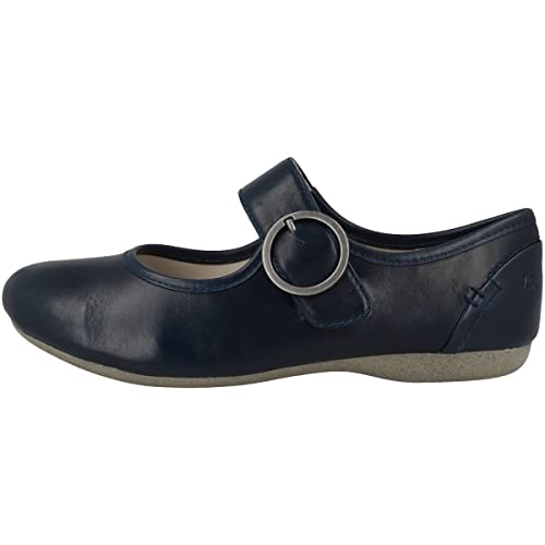 Josef Seibel Damen Riemchenballerinas Fiona 40, Frauen Flats,Weite G (Normal),Ballerina-Schuhe,Ballett-Schuhe,Ausgehschuhe,Blau (Ocean),36 EU / 3 UK von Josef Seibel