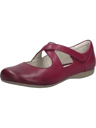 Josef Seibel Damen Riemchenballerinas Fiona 72, Frauen Flats,Weite G (Normal),Ausgehschuhe,Abendschuhe,Slip-ons,Mary-Jane,Berry,41 EU von Josef Seibel