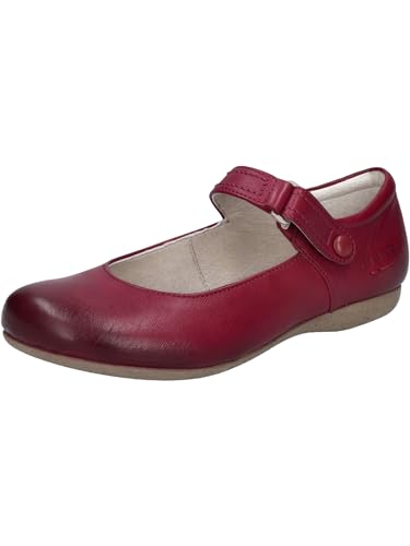 Josef Seibel Damen Riemchenballerinas Fiona 80, Frauen Flats,Weite G (Normal),Ausgehschuhe,Abendschuhe,Slip-ons,Mary-Jane,Berry,41 EU von Josef Seibel