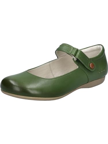 Josef Seibel Damen Riemchenballerinas Fiona 80, Frauen Flats,Weite G (Normal),Slipper,Ballerina-Schuhe,Ballett-Schuhe,flach,grün,42 EU von Josef Seibel