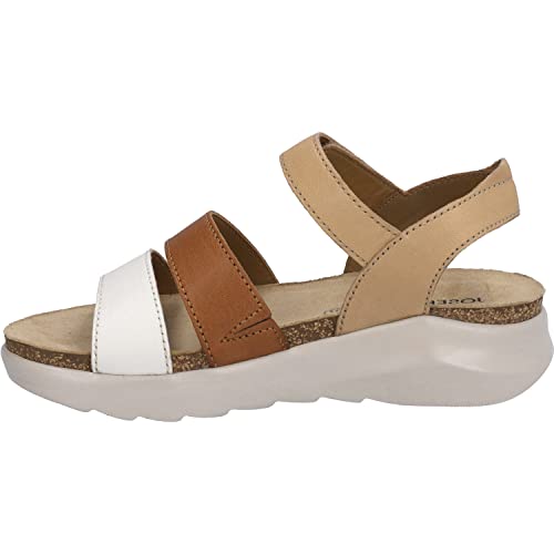 Josef Seibel Damen Riemchensandalen Celine 06,Weite G (Normal),Sommersandalen,Sommerschuhe,Freizeitschuhe,Beige (Natur-Multi),40 EU von Josef Seibel