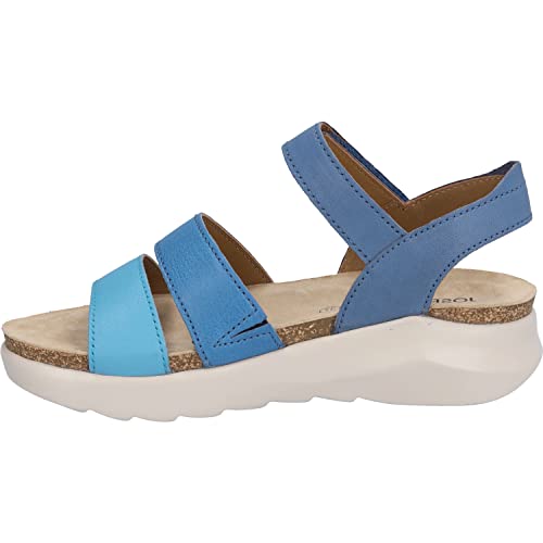 Josef Seibel Damen Riemchensandalen Celine 06,Weite G (Normal),Sommerschuhe,Freizeitschuhe,offene Schuhe,Strandschuhe,blau-Multi,37 EU von Josef Seibel