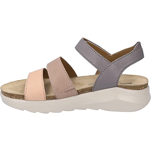 Josef Seibel Damen Riemchensandalen Celine 06,Weite G (Normal),bequem,flach,Sommerschuhe,Freizeitschuhe,offene Schuhe,rosa-Multi,40 EU von Josef Seibel