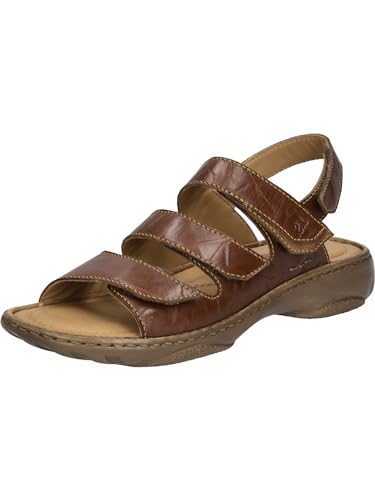 Josef Seibel Damen Riemchensandalen Debra 57, Frauen Sandalen,Weite G (Normal),bequem,flach,Sommerschuhe,Freizeitschuhe,Castagne,41 EU von Josef Seibel