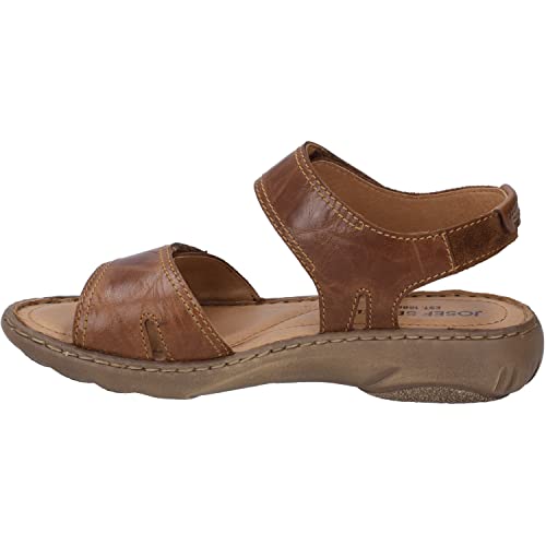 Josef Seibel Damen Riemchensandalen Debra 58, Frauen Sandalen,Weite G (Normal),Sommersandalen,bequem,flach,Sommerschuhe,Braun (Brandy),41 EU von Josef Seibel