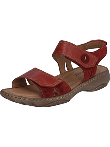 Josef Seibel Damen Riemchensandalen Debra 58, Frauen Sandalen,Weite G (Normal),Sommerschuhe,Freizeitschuhe,offene Schuhe,rot,37 EU von Josef Seibel