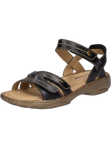 Josef Seibel Damen Riemchensandalen Debra 62, Frauen Sandalen,Weite G (Normal),offene schuhe,strandschuhe,sandaletten,schwarz,40 EU von Josef Seibel