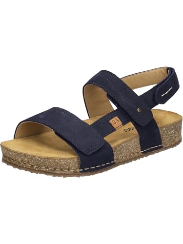 Josef Seibel Damen Riemchensandalen Hannah 02,Weite G (Normal),Freizeitschuhe,offene Schuhe,Strandschuhe,Sandaletten,flach,Ocean,40 EU von Josef Seibel