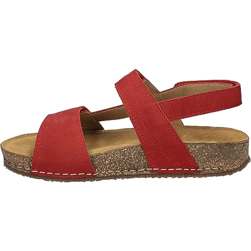 Josef Seibel Damen Riemchensandalen Hannah 02,Weite G (Normal),sommersandalen,flach,sommerschuhe,freizeitschuhe,strandschuhe,rot,38 EU von Josef Seibel