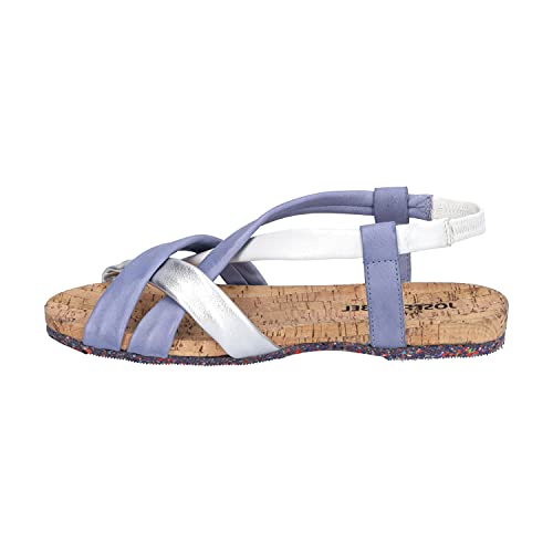 Josef Seibel Damen Riemchensandalen Henriette 01,Weite G (Normal),flach,women's,woman,lady,ladies,sommerschuhe,Blau (jeans-multi),42 EU von Josef Seibel