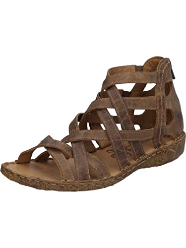 Josef Seibel Damen Riemchensandalen Rosalie 17,Weite G (Normal),Sommerschuhe,Freizeitschuhe,offene Schuhe,Strandschuhe,Braun (Brandy),37 EU von Josef Seibel