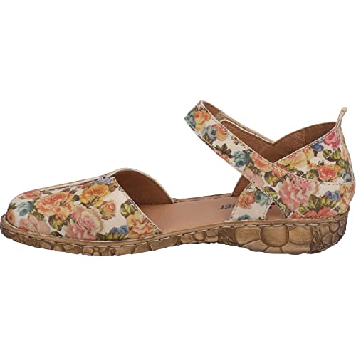 Josef Seibel Damen Riemchensandalen Rosalie 42,Weite G (Normal),offene Schuhe,Strandschuhe,Sandaletten,bequem,flach,beige-Multi,44 EU von Josef Seibel