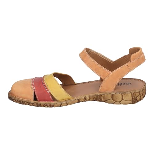 Josef Seibel Damen Riemchensandalen Rosalie 44,Weite G (Normal),Sommersandalen,Women's,Woman,Lady,Ladies,orange-Multi,39 EU / 6 UK von Josef Seibel