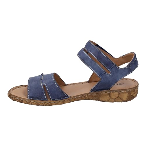 Josef Seibel Damen Riemchensandalen Rosalie 47,Weite G (Normal),Sandaletten,Sommersandalen,bequem,flach,Women's,Woman,Blau (Ocean),37 EU / 4 UK von Josef Seibel