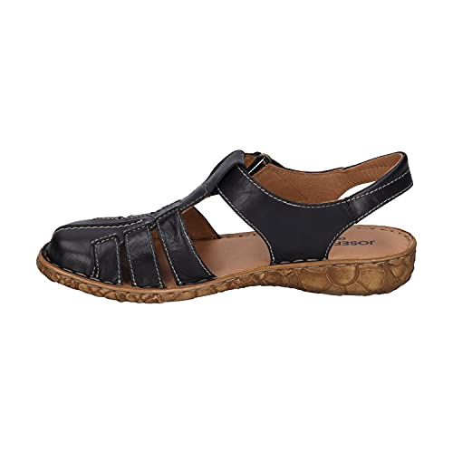 Josef Seibel Damen Riemchensandalen Rosalie 48,Weite G (Normal),freizeitschuhe,offene schuhe,strandschuhe,sandaletten,schwarz,37 EU von Josef Seibel