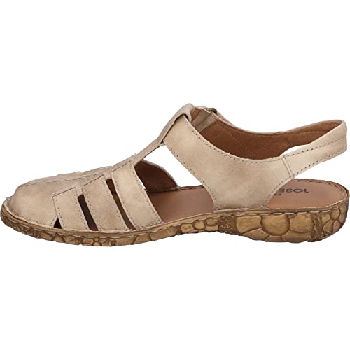 Josef Seibel Damen Riemchensandalen Rosalie 48,Weite G (Normal),Strandschuhe,Sandaletten,Sommersandalen,bequem,flach,Cremefarben (Creme),38 EU von Josef Seibel